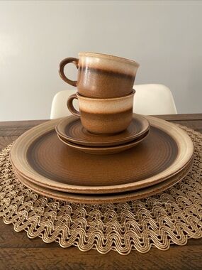 Vintage Original Gerzit West Germany Stoneware 6-Piece Set - Mid Century Boho